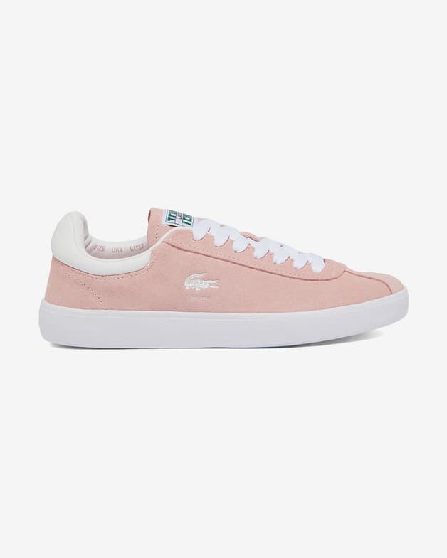 Zapatillas Lacoste Baseshot Suede Logo rosa blanco mujer - #1