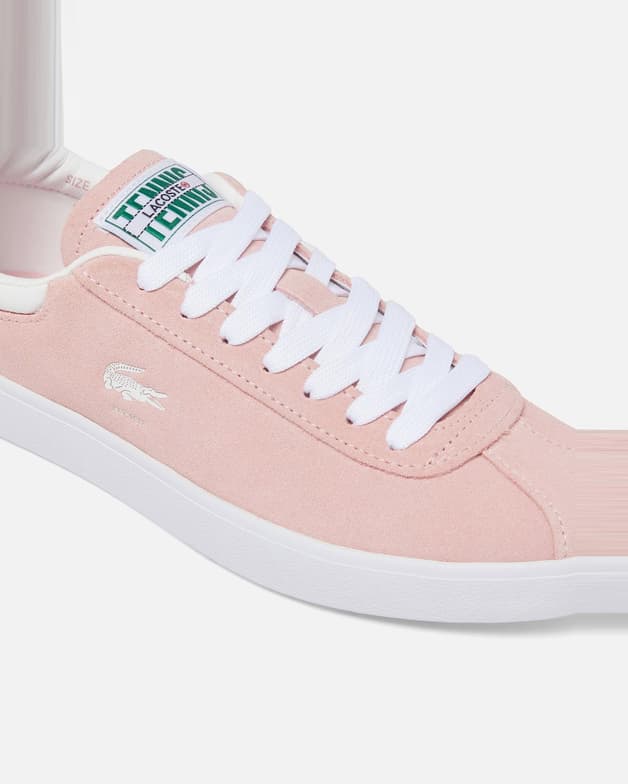 Zapatillas Lacoste Baseshot Suede Logo rosa blanco mujer - #5