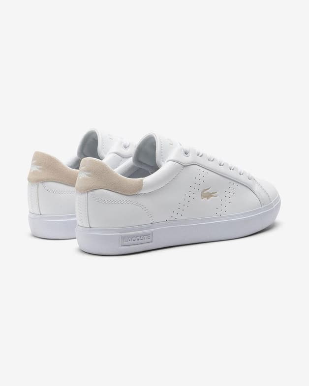 Zapatillas Lacoste Powercourt 2.0 blanco puro beige mujer - #5
