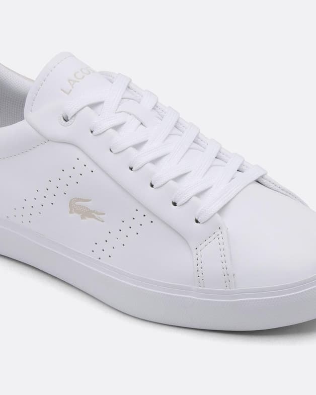 Zapatillas Lacoste Powercourt 2.0 blanco puro beige mujer - #4