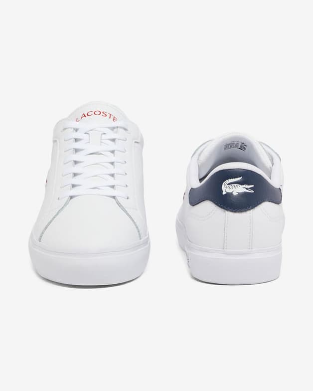 Zapatillas Lacoste Powercourt Colour blanco puro azul - #5