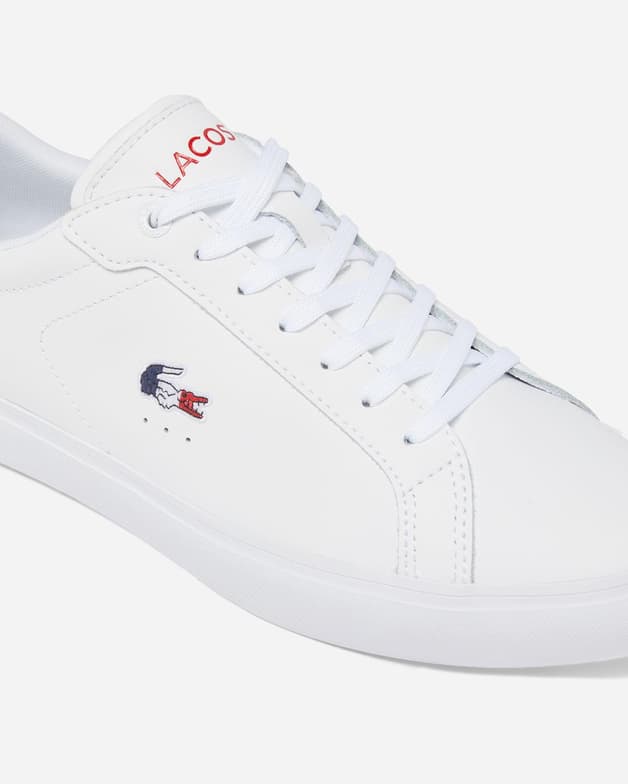 Zapatillas Lacoste Powercourt Colour blanco puro azul - #2