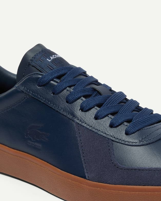 Zapatillas Lacoste Baseshot Pro Leather azul marino marrón - #6
