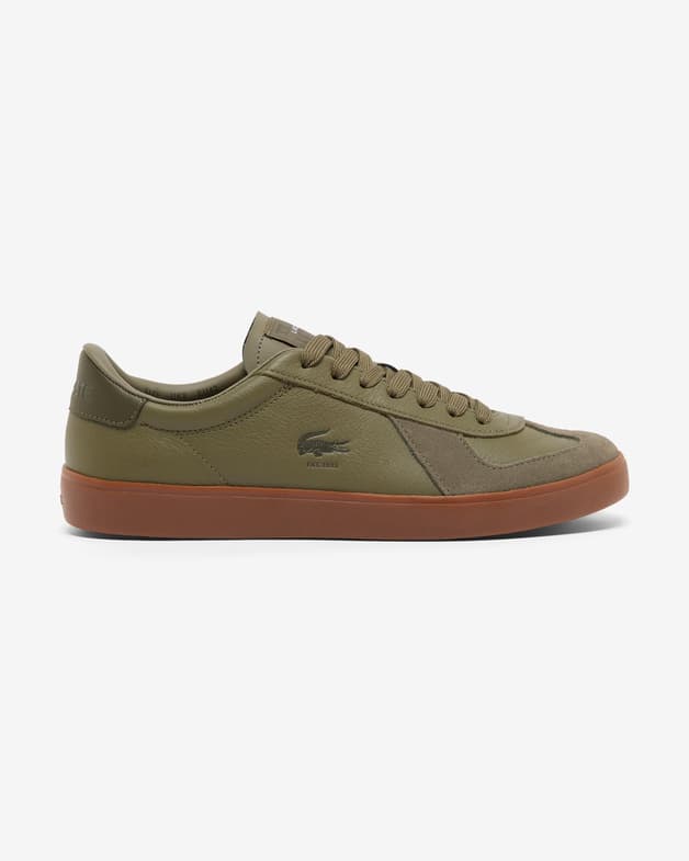 Zapatillas Lacoste Baseshot Pro Leather verde caqui marrón - #1