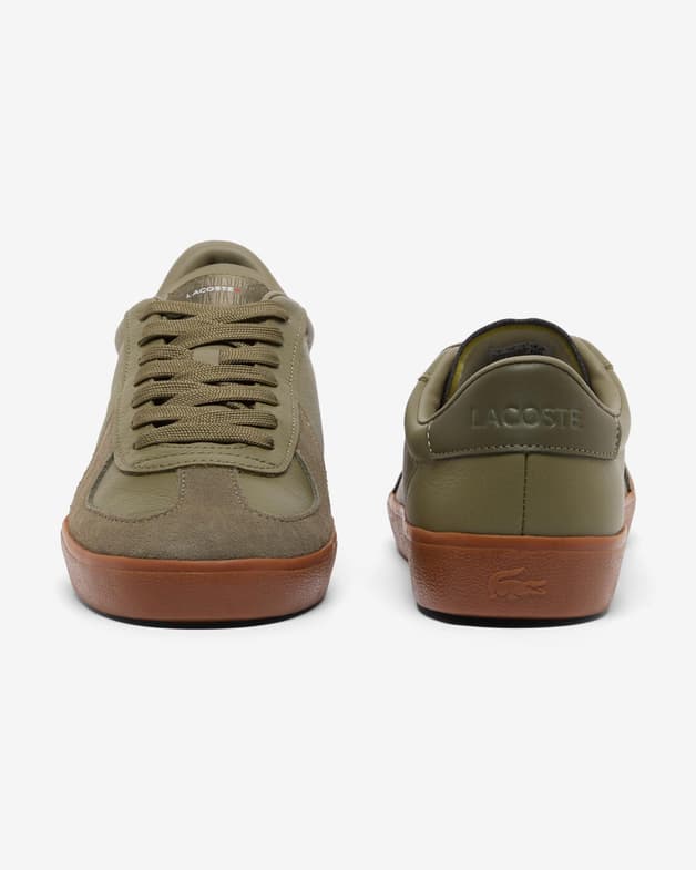 Zapatillas Lacoste Baseshot Pro Leather verde caqui marrón - #6