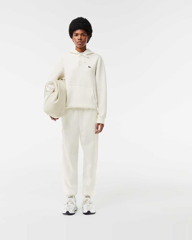 Sudadera con capucha Lacoste Relaxed Fit Double Face blanco mujer - #4