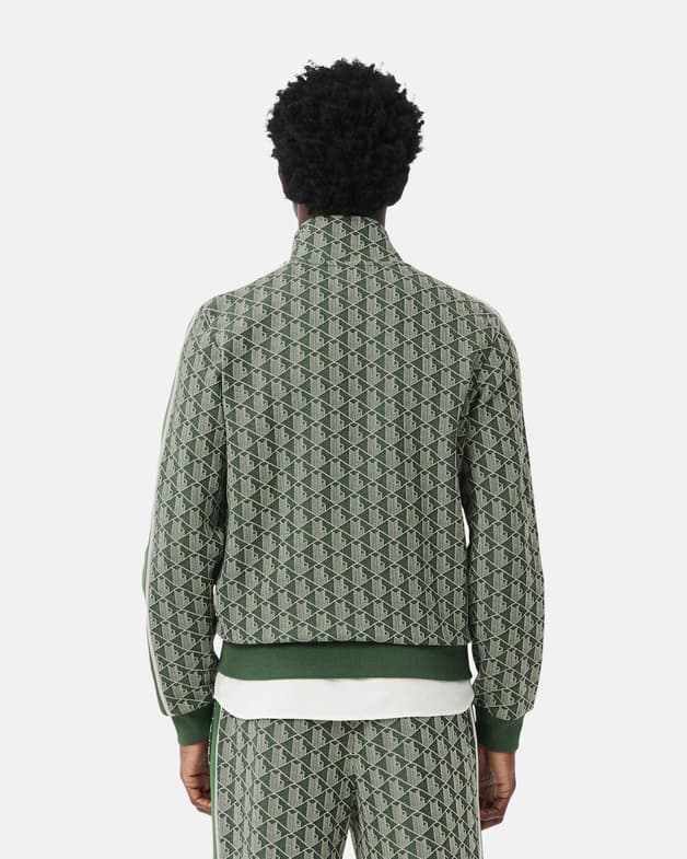 Sudadera Lacoste París Monogram Full Zip verde blanco - #2