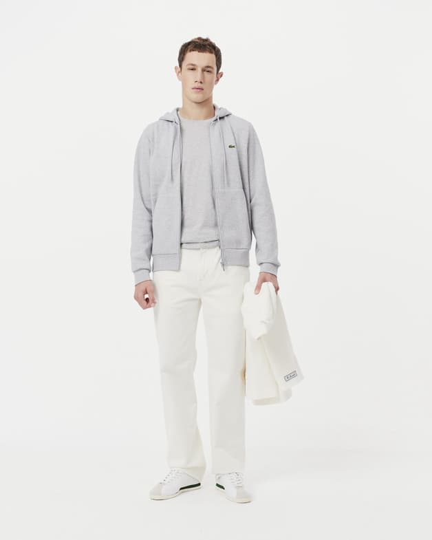 Sudadera con capucha Lacoste Colorblock Full Zip gris claro - #17