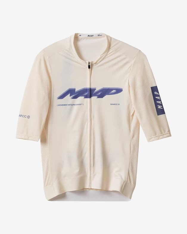 Maillot MAAP Blaze Pro Air 3.0 manga corta blanco beige - #1