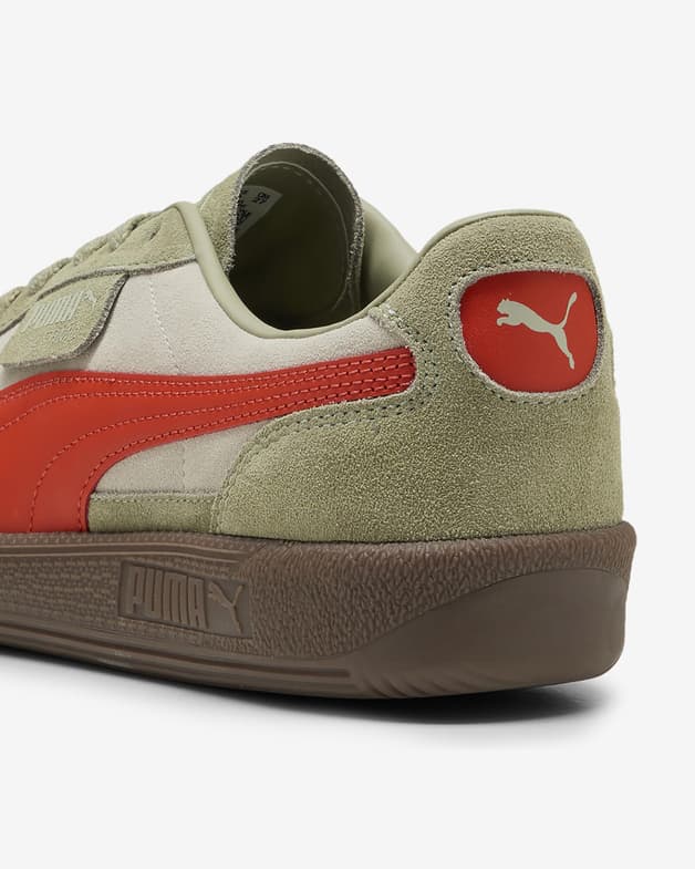 Zapatillas Puma Palermo verde beige rojo - #6