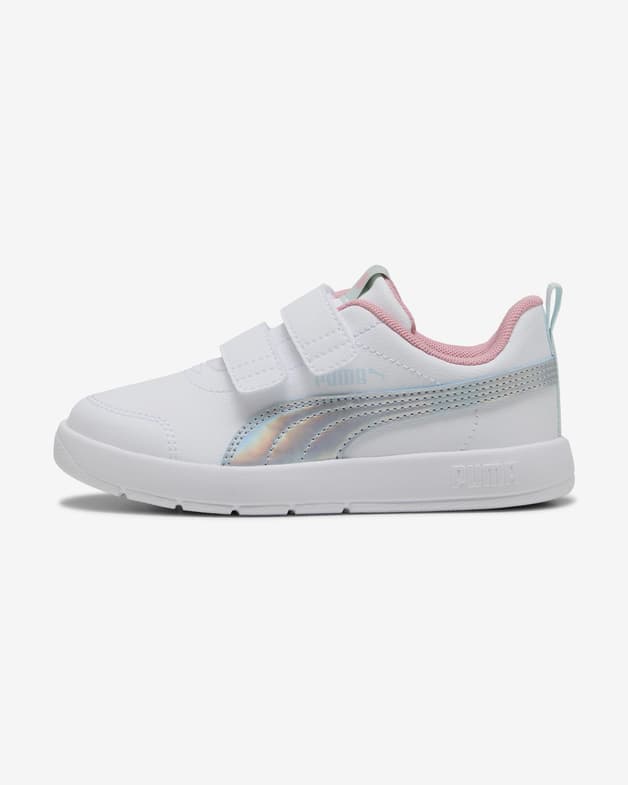 Zapatillas Puma Courtflex V3 Space Belle blanco gris rosa infantil - #6