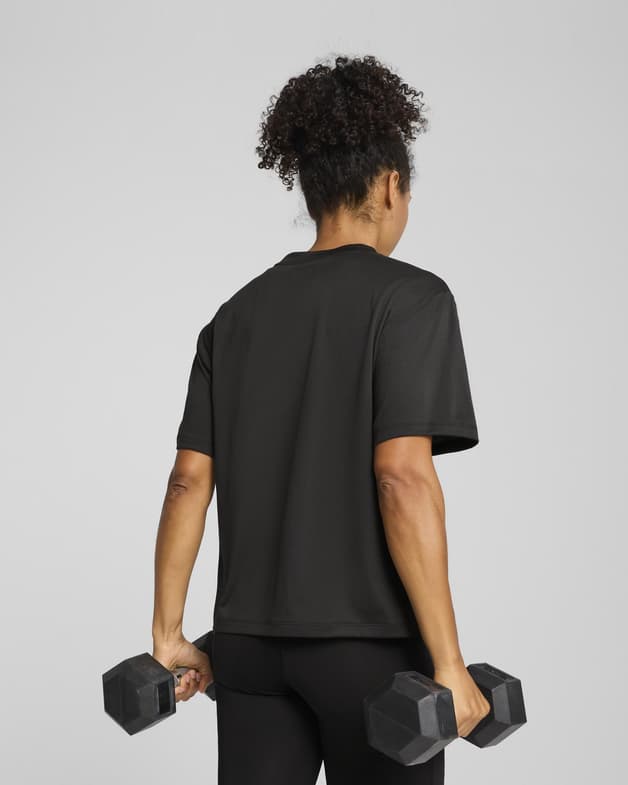 Camiseta Puma Tad Essential Relaxed manga corta negro puro mujer - #5