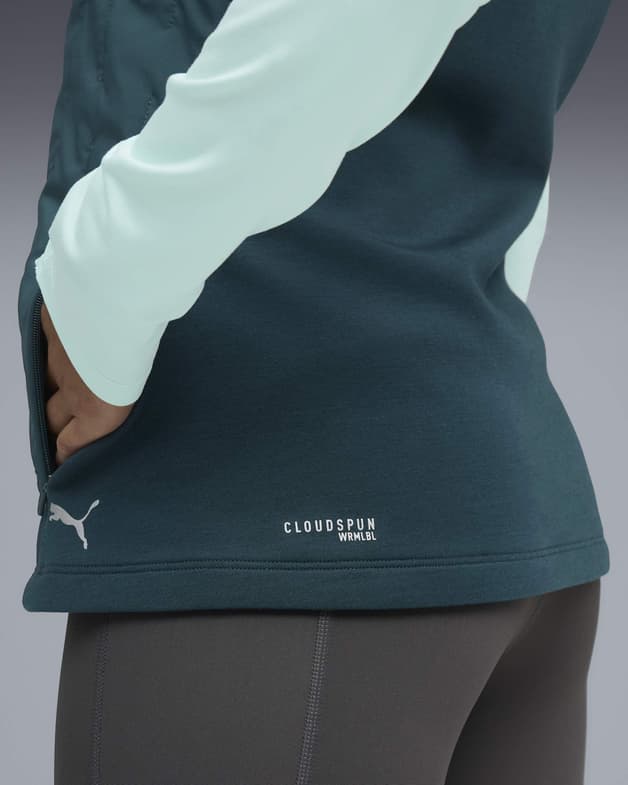 Chaleco Puma Run Cloudspun Warmlbl verde oscuro mujer - #5