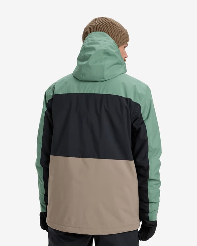 Chaqueta con capucha Quiksilver Sycamore Block 20K verde negro marrón - #3