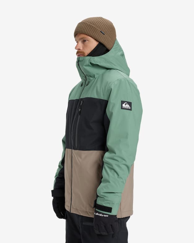Chaqueta con capucha Quiksilver Sycamore Block 20K verde negro marrón - #2