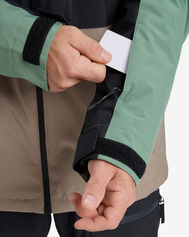 Chaqueta con capucha Quiksilver Sycamore Block 20K verde negro marrón - #11