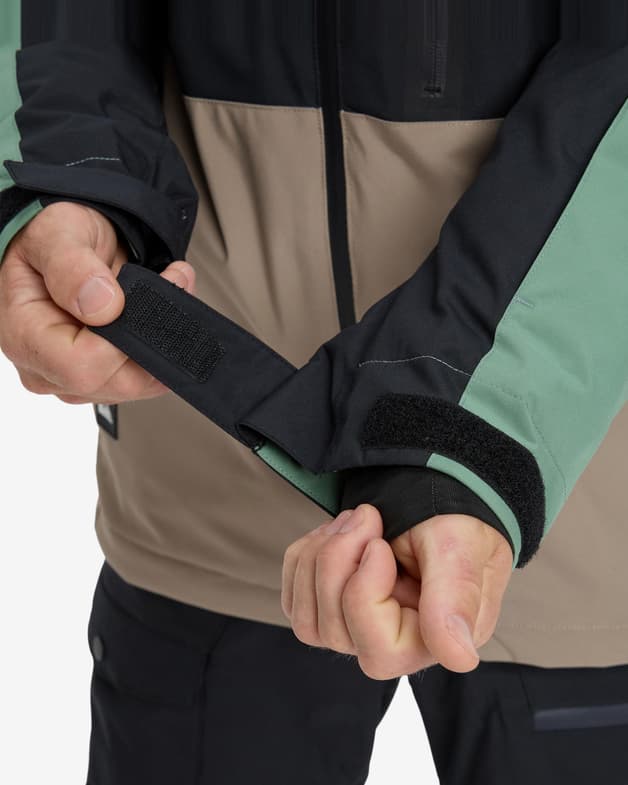 Chaqueta con capucha Quiksilver Sycamore Block 20K verde negro marrón - #4