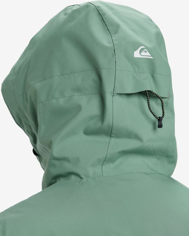 Chaqueta con capucha Quiksilver Sycamore Block 20K verde negro marrón - #12