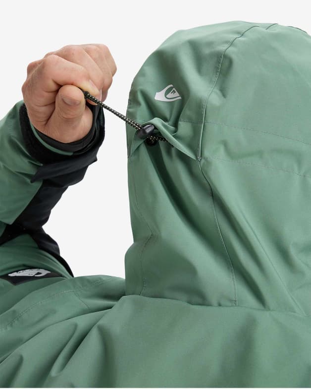 Chaqueta con capucha Quiksilver Sycamore Block 20K verde negro marrón - #10