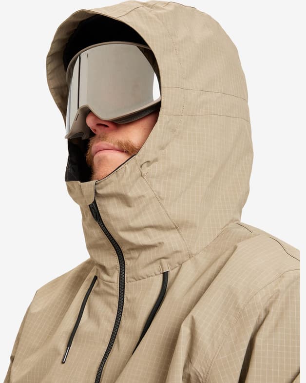 Chaqueta con capucha Quiksilver High In The Hood beige negro - #10