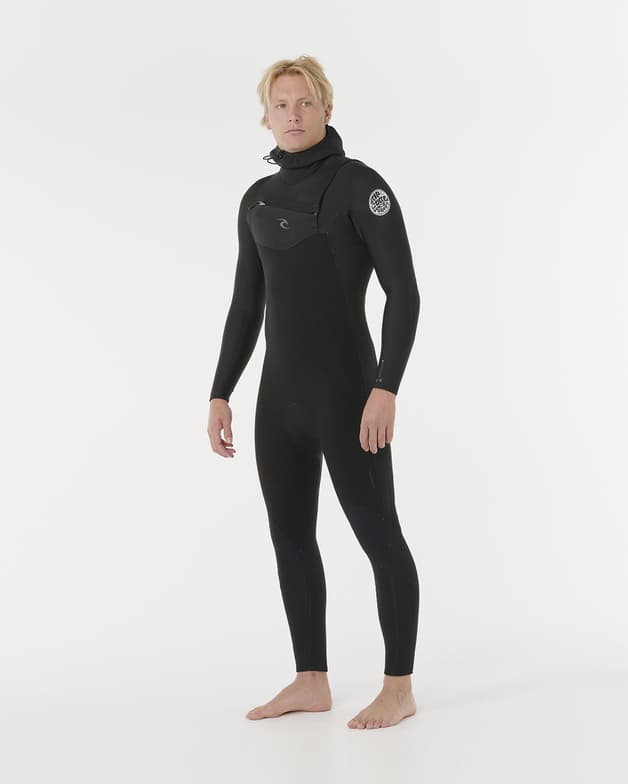Traje de neopreno Rip Curl Dawn Patrol Front Zip 5/4mm negro puro - #3
