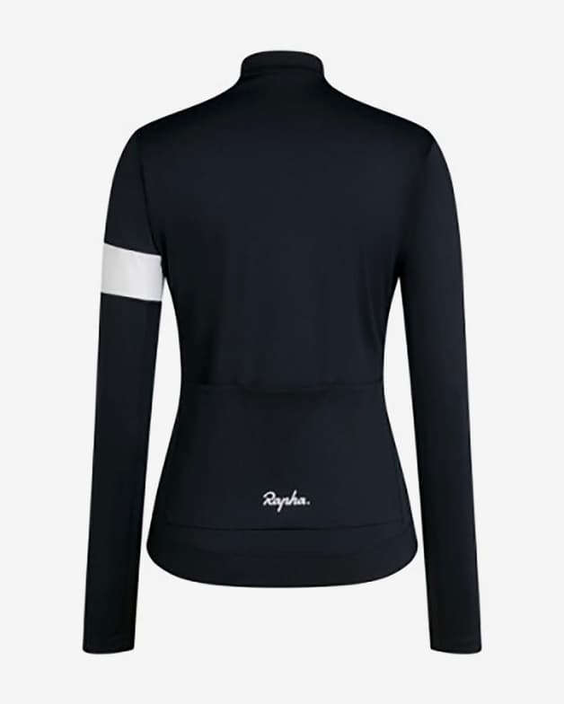 Maillot Rapha Core Thermal manga larga negro oscuro blanco mujer - #2
