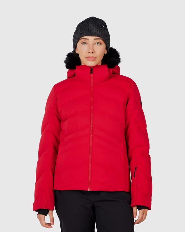 Chaqueta con capucha Rossignol Staci Insulated rojo mujer - #1