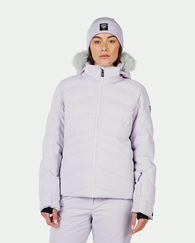 Chaqueta con capucha Rossignol Staci Insulated blanco violeta mujer - #1