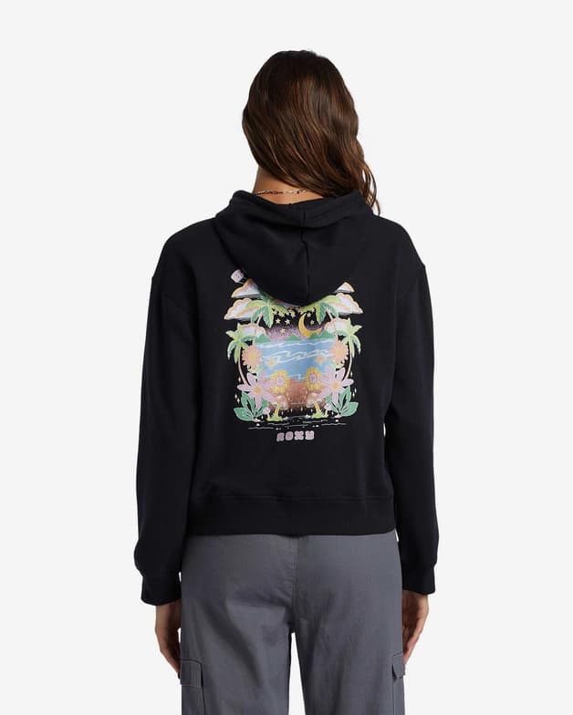 Sudadera con capucha Roxy Afternoon Hike negro verde azul mujer - #2