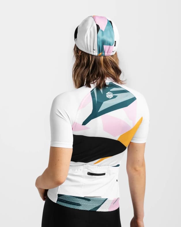 Maillot Siroko M2 Pinerolo manches courtes blanc vert rose femme - #2