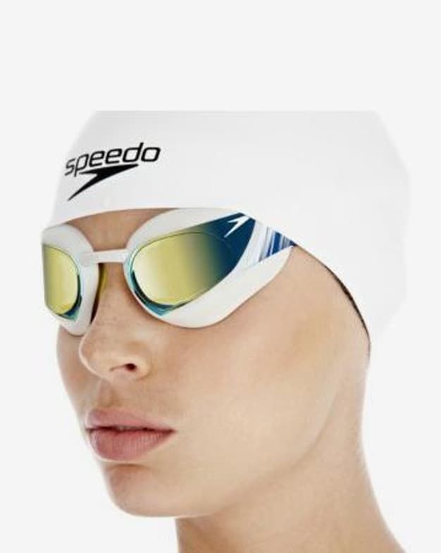 Gafas de natación Speedo Fastskin3 Super Elite Goggle Mirror blanco dorado - #3