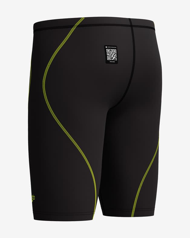 Maillot de bain Speedo Fastskin HyperSpark Solid Jammer noir jaune garçon - #4