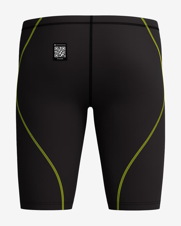 Maillot de bain Speedo Fastskin HyperSpark Solid Jammer noir jaune garçon - #3