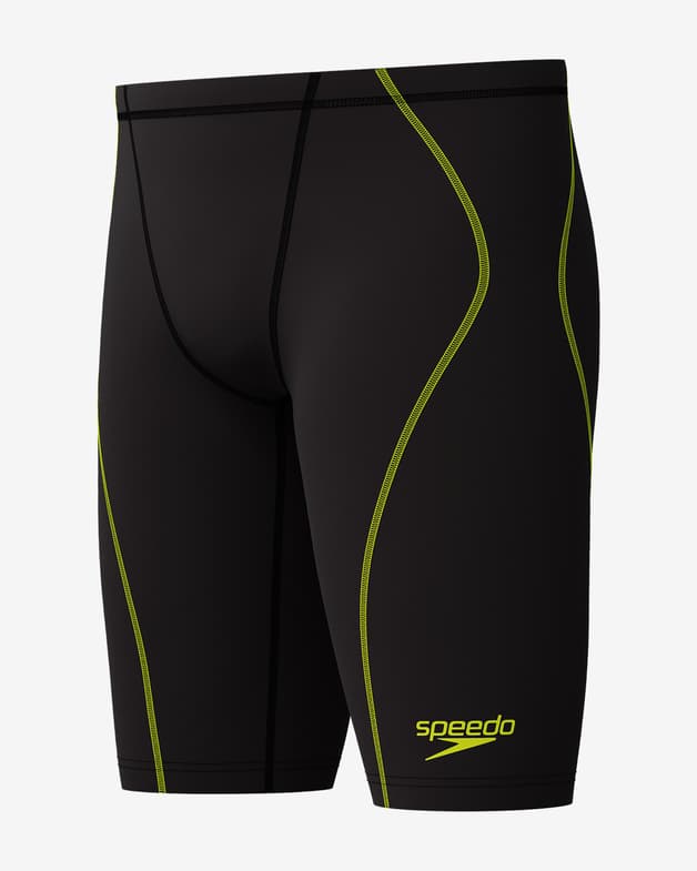 Maillot de bain Speedo Fastskin HyperSpark Solid Jammer noir jaune garçon - #1