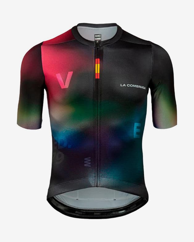 Maillot Suarez La Combinada La Vuelta 2024 manga corta negro multicolor - #1