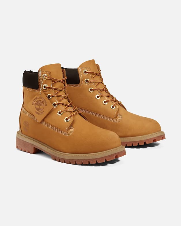 Botas Timberland Classics 6 Inch Prem Wheat Nubuc amarillo trigo junior - #4