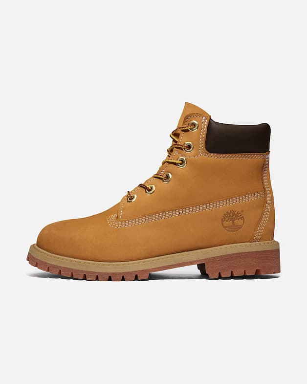 Botas Timberland Classics 6 Inch Prem Wheat Nubuc amarillo trigo junior - #8