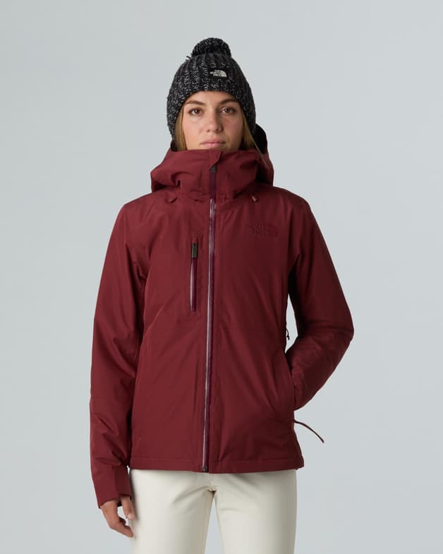Chaqueta con capucha The North Face Descendit rojo burdeos mujer - #3