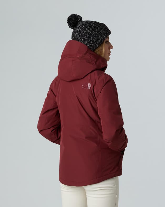 Chaqueta con capucha The North Face Descendit rojo burdeos mujer - #4