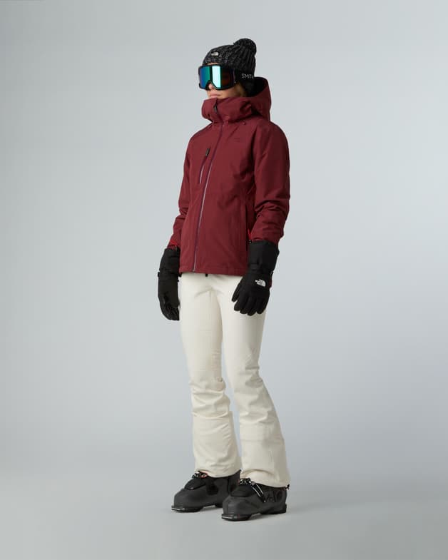 Chaqueta con capucha The North Face Descendit rojo burdeos mujer - #6