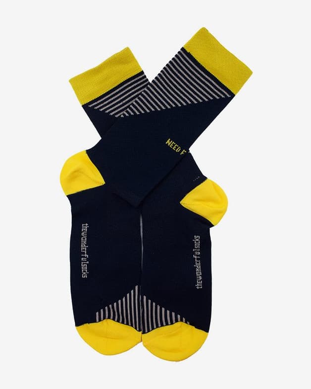 Calcetines The Wonderful Socks The Speed azul amarillo gris - #4
