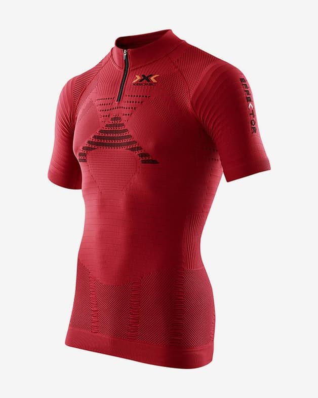 Camiseta X-Bionic Zip Up Trail Running Effektor manga corta rojo - #1