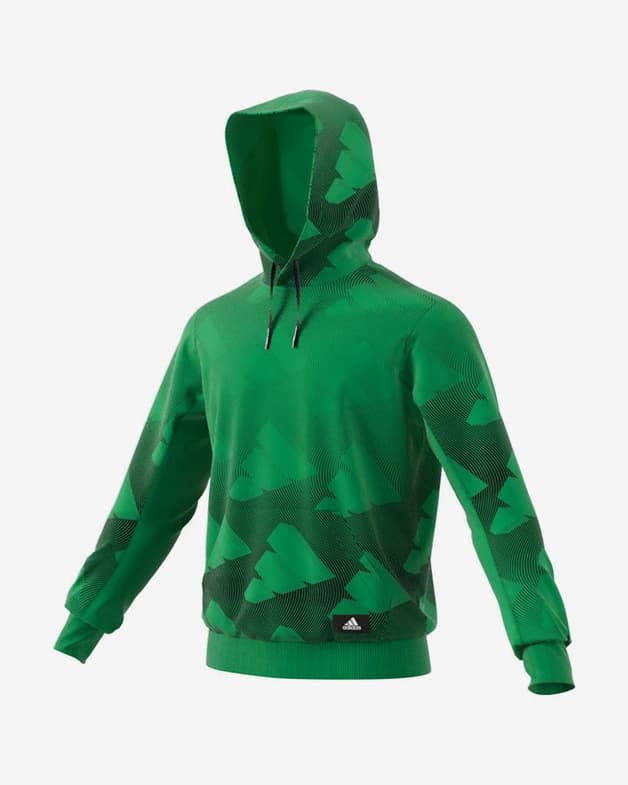 Sudadera con capucha adidas All Over Print verde - #1