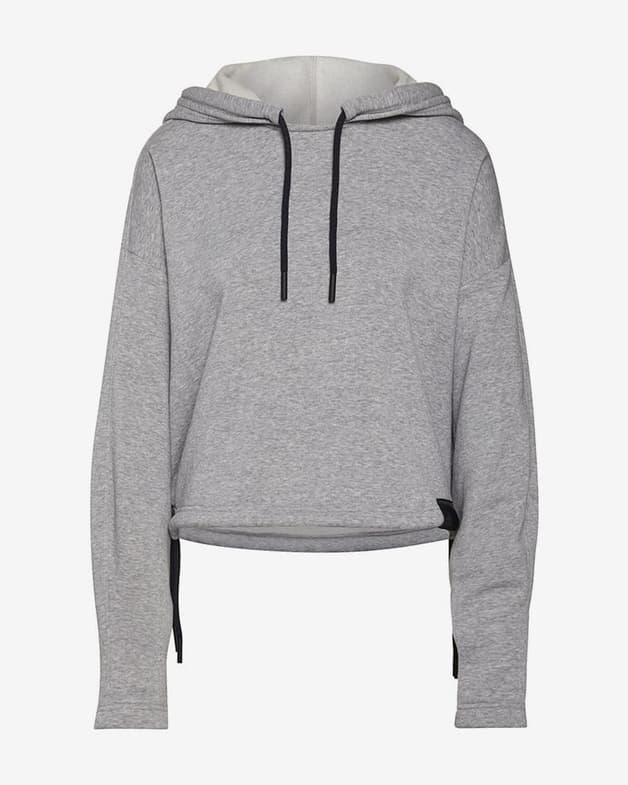 Sudadera con capucha adidas Studio Lounge Fleece gris mujer - #1