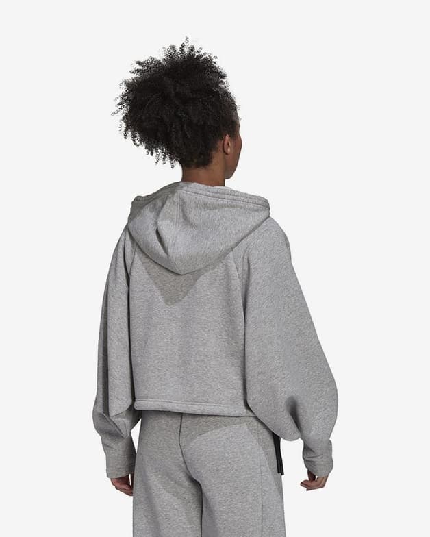 Sudadera con capucha adidas Studio Lounge Fleece gris mujer - #3
