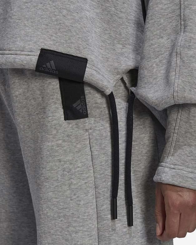 Sudadera con capucha adidas Studio Lounge Fleece gris mujer - #4