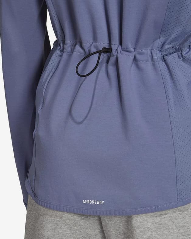Sudadera con capucha adidas Designed 2 Move Cotton Touch Full Zip azul mujer - #5