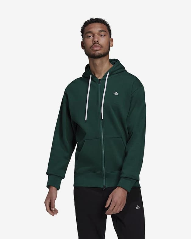 Sudadera con capucha adidas Comfy And Chill Full Zip verde - #2