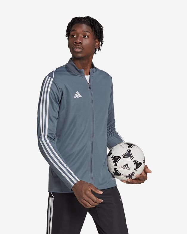 Chaqueta adidas Tiro 23 League Full Zip azul grisáceo blanco - #4