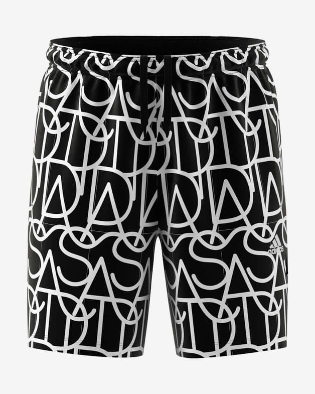 Pantalón corto adidas Script negro blanco - #1